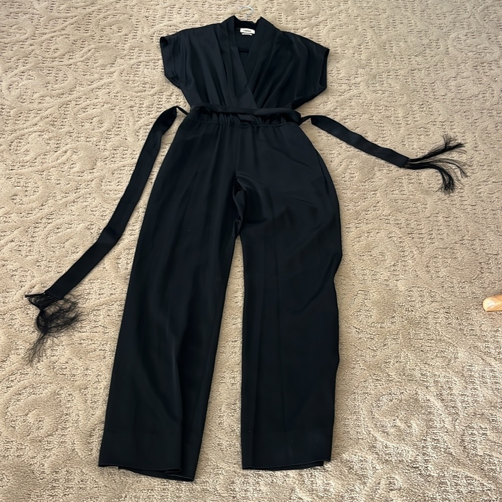 🔥 L’AGENCE Black Satin Jumpsuit Size 4